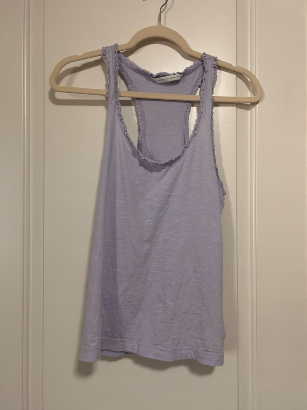🦄💜🪁Dorothy Perkins Lavender Ruffle-Edge Racerback Tank🪁💜🦄